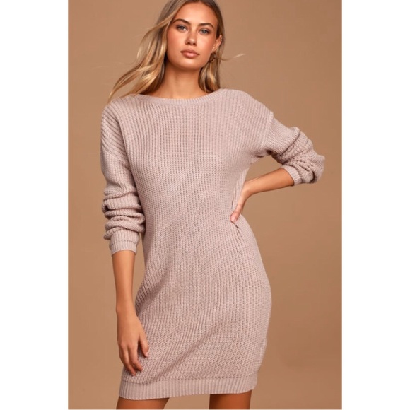 Lulus Dresses & Skirts - {Lulus} Bringing Sexy Back Backless Sweater Dress